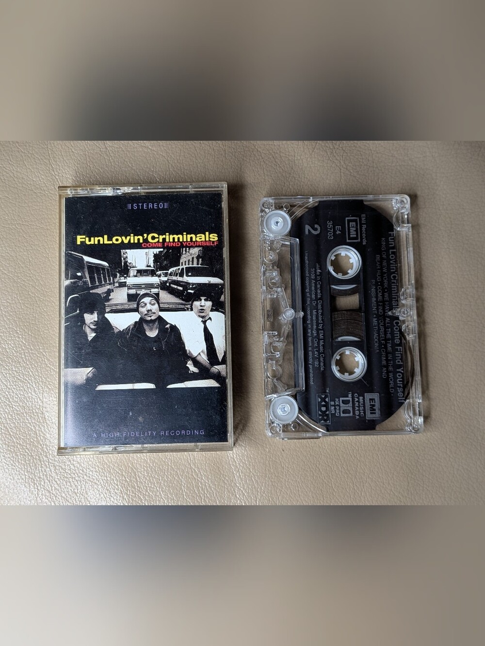 Fun Lovin' Criminals Come Find Yourself Cassette Tape Clear - Tested